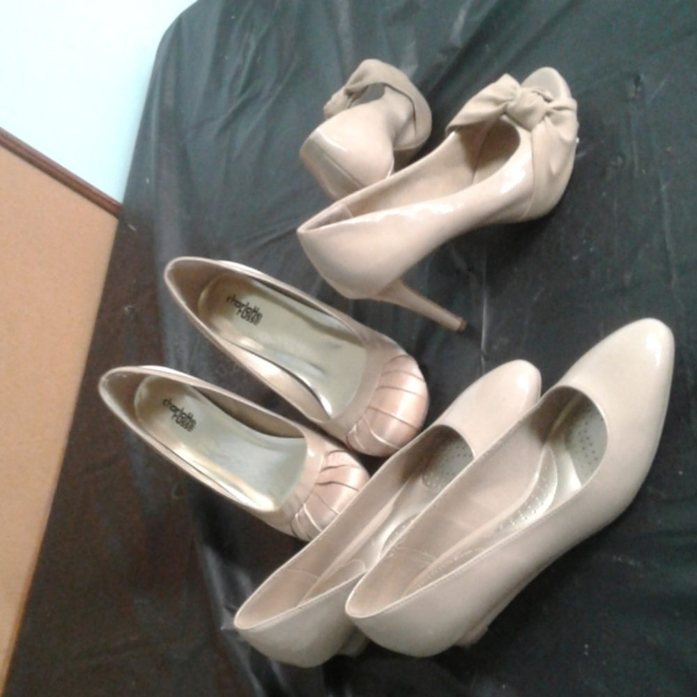 Charlotte Russe satin Sunrise pumps